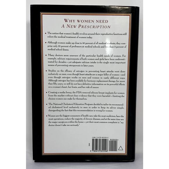 A New Prescription for Women's Health Hardcover Book Bernadine Healy 1995 First - Picture 5 of 8